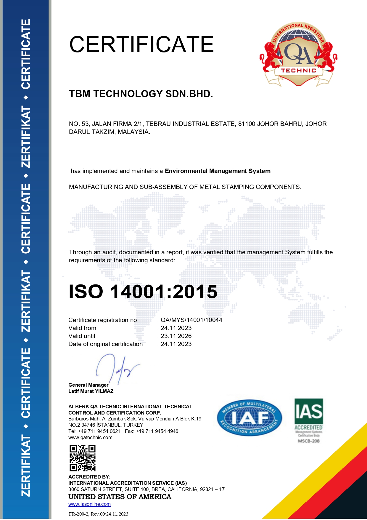 ISO 14001 (2015)